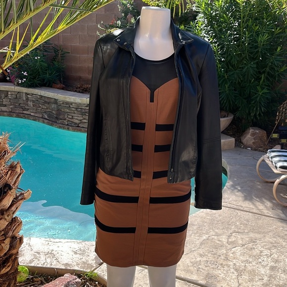 VTG  Black Motto Leather Jacket - Picture 12 of 12